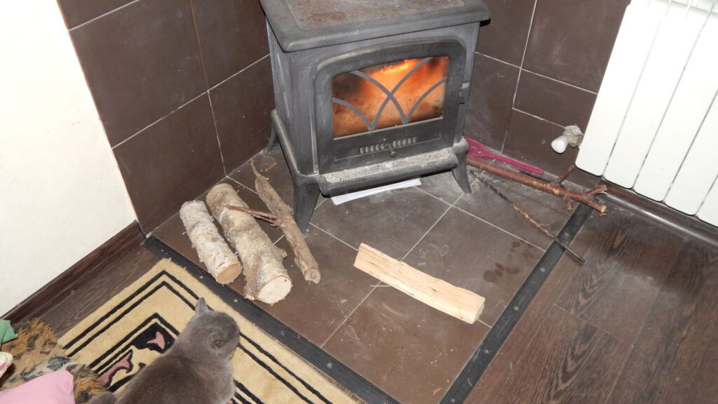 Installing a wood burning stove, chimney